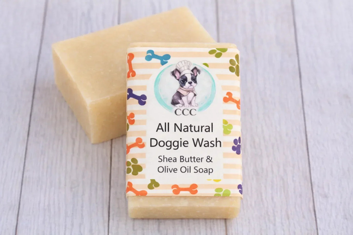 All-Natural Daily Doggie Wash – Shea Butter & Olive Oil Dog Soap Bar (4 oz)